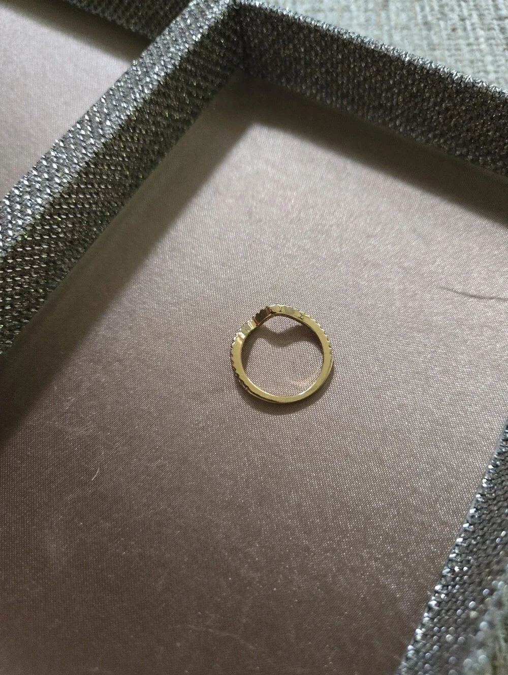 Pandora Sparkling Wave Gold Plated Ring